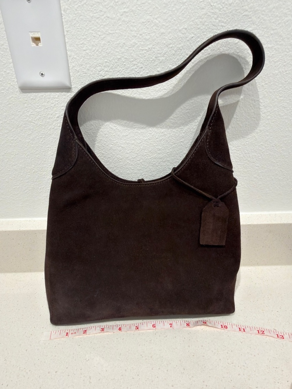 Dark Brown Suede Shoulder Bag - Unbranded - Picture 2 of 5
